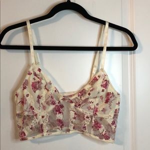 Free People Lacy floral Bralette (L)